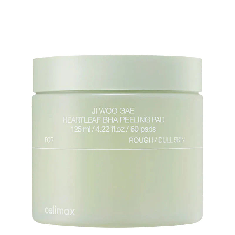 Celimax Heartleaf BHA Peeling Pad – sanfte Peeling‑Pads mit Heartleaf & BHA zur Porenreinigung und Beruhigung, Produktfoto bei Chic & Glow.