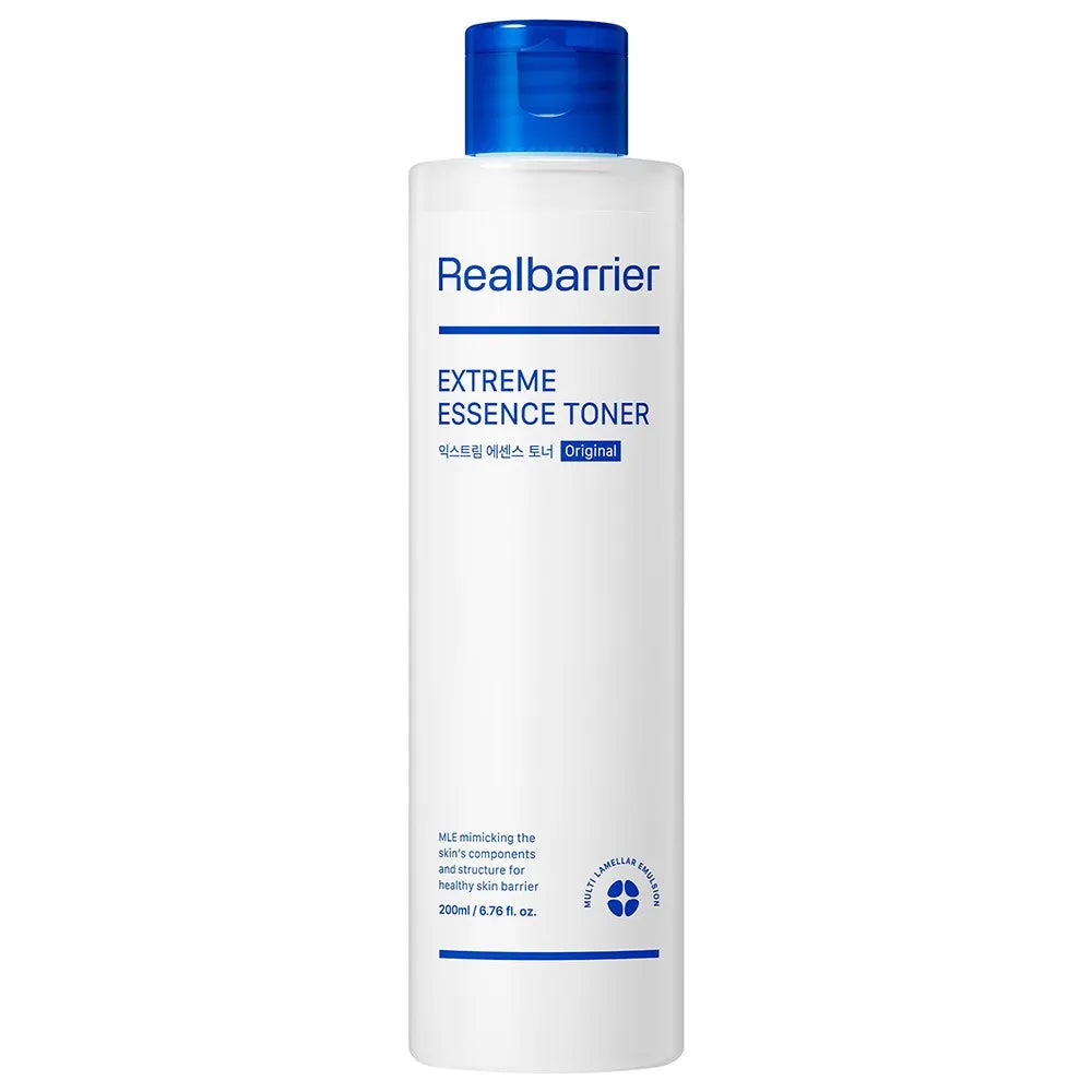 Realbarrier Extreme Essence Toner – intensiv feuchtigkeitsspendender Toner mit Ceramiden zur Stärkung der Hautbarriere, Produktfoto bei Chic & Glow.