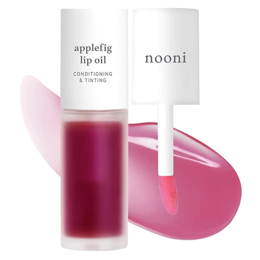Nooni Applefig Lip Oil – feuchtigkeitsspendendes Lippenöl mit fruchtigem Figenduft für weiche, glänzende Lippen, Produktfoto bei Chic & Glow.