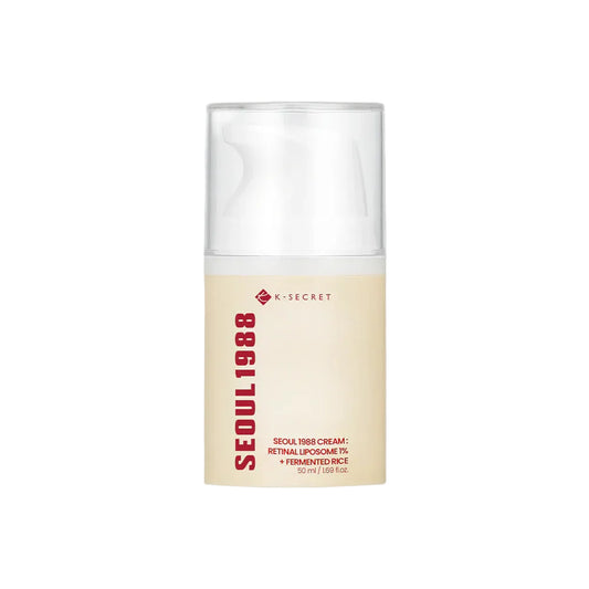 K‑Secret Seoul 1988 Cream Retinal Liposome 1% + Fermented Rice – regenerierende Anti‑Aging Gesichtscreme für glattere, strahlende Haut.