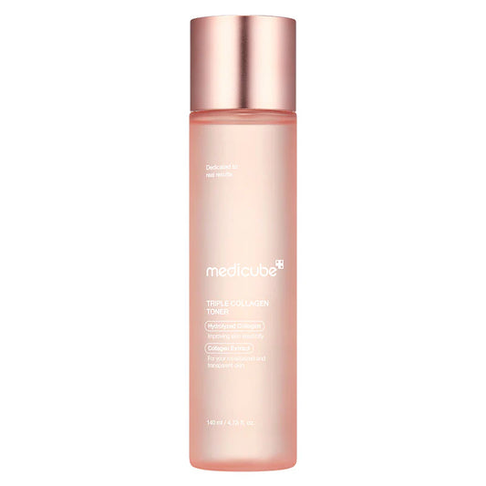 Medicube Triple Collagen Toner – feuchtigkeitsspendender, straffender Toner mit dreifachem Kollagen für pralle, glatte Haut, Produktfoto bei Chic & Glow