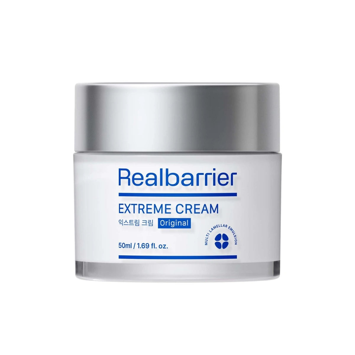 Realbarrier Extreme Cream – reichhaltige, barrierestärkende Gesichtscreme mit Ceramiden für trockene & empfindliche Haut, Produktfoto bei Chic & Glow.