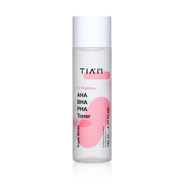 TIA’M AC Fighting AHA BHA PHA Toner – exfolierender, porenklärender Toner mit AHA/BHA/PHA für glattere, reine Haut, Produktfoto bei Chic & Glow.