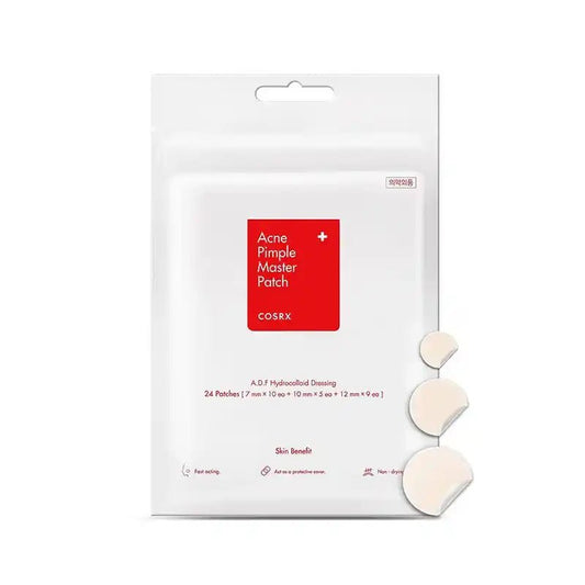 Cosrx Acne Pimple Master Patch – transparente Hydrocolloid‑Patches zur schnellen Behandlung von Pickeln, Produktfoto bei Chic & Glow.