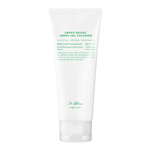 Dr. Althea Green Relief Amino Gel Cleanser – sanfter, pH‑freundlicher Gelreiniger mit Aminosäuren für empfindliche, gereizte Haut.