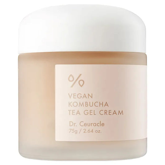 Dr. Ceuracle Vegan Kombucha Tea Gel Cream – leichte Gel‑Creme im Glas mit fermentiertem Kombucha zur Beruhigung und Stärkung der Hautbarriere, Produktfoto bei Chic & Glow.“