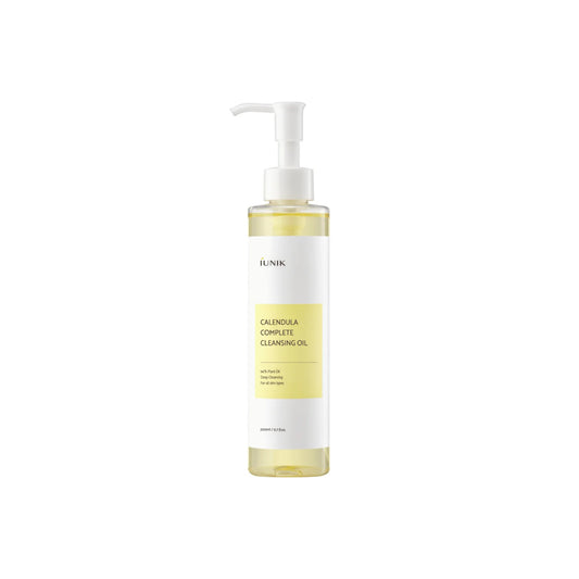 iUnik Calendula Complete Cleansing Oil – sanftes Reinigungsöl mit Calendula zur gründlichen Make‑up‑Entfernung, Produktfoto bei Chic & Glow.