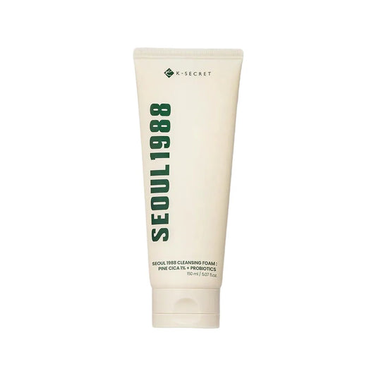 K-Secret Seoul 1988 Cleansing Foam: Pine Cica 1% + Probiotics - Chic & Glow