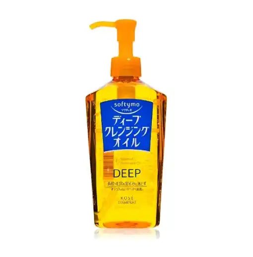 Kose Softymo Deep Cleansing Oil – tiefenreinigendes Abschmink‑Öl für Make‑up, Sonnencreme und Porenreinigung, Produktfoto bei Chic & Glow.