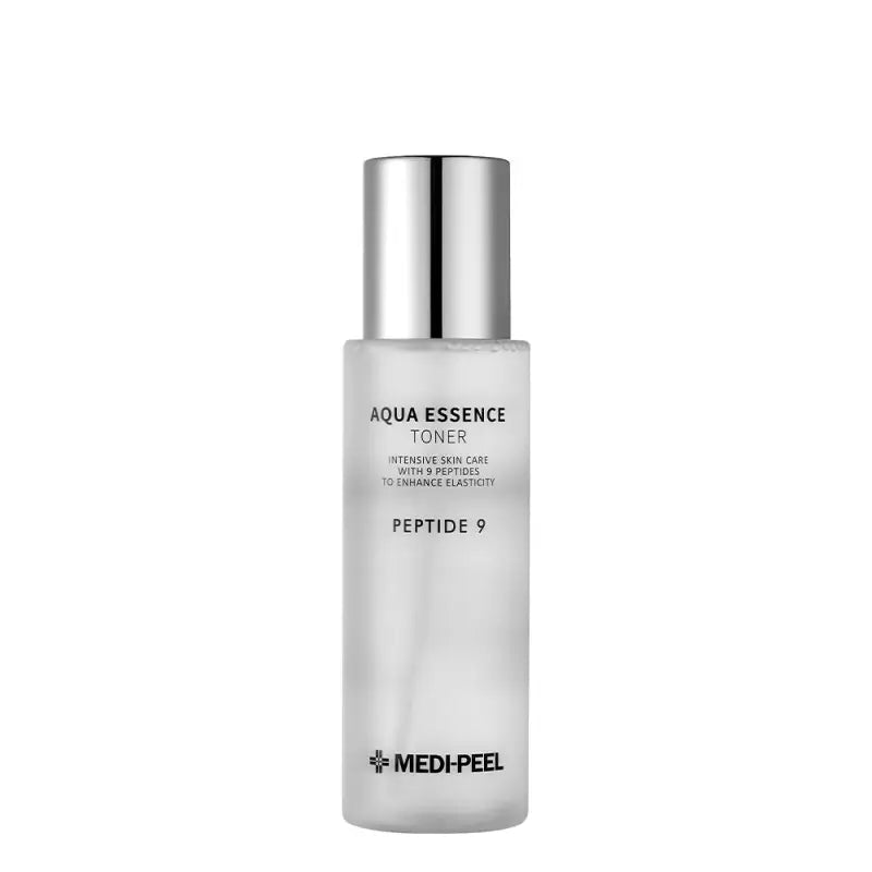 Medi‑Peel Peptide 9 Aqua Essence Toner – feuchtigkeitsspendender, straffender Peptid‑Toner für glatte, elastische Haut, erhältlich bei Chic & Glow.