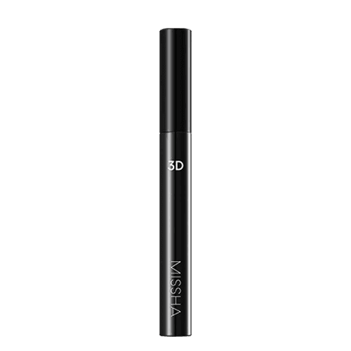 Missha 3D Mascara – voluminöse, verlängernde Mascara für definierte schwarze Wimpern, Produktfoto bei Chic & Glow.