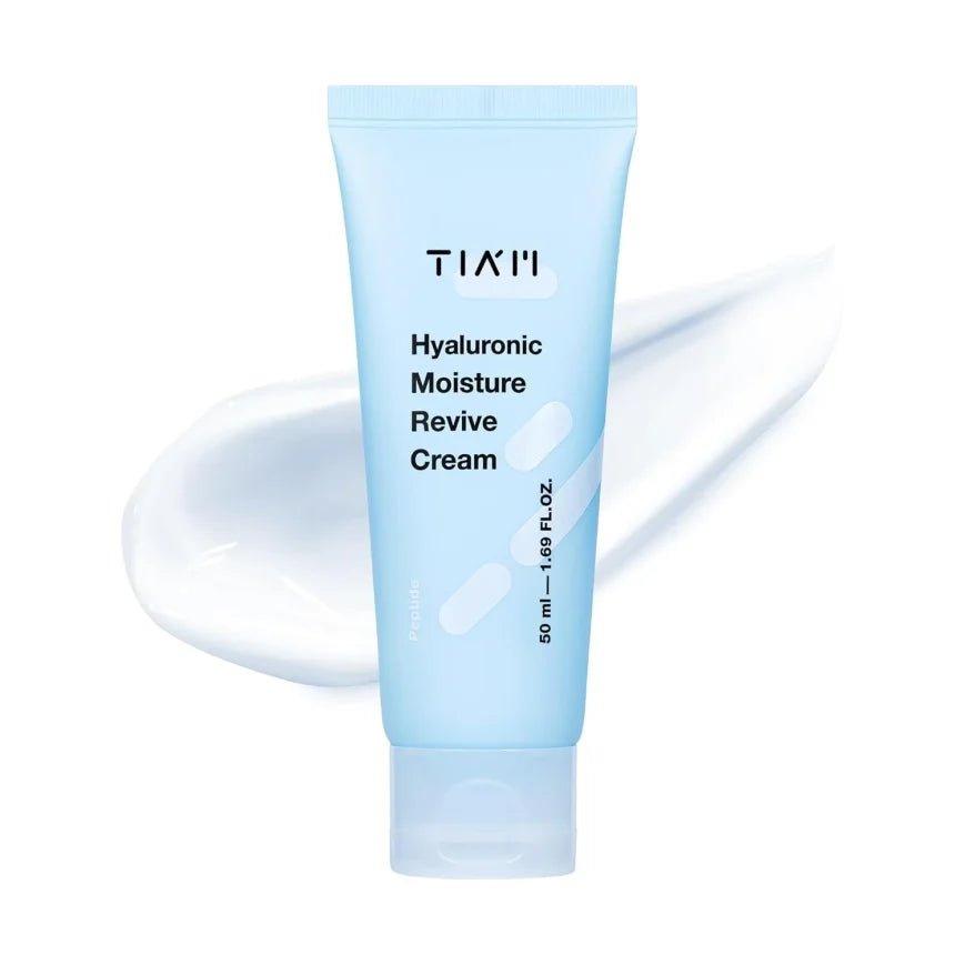 TIA’M Hyaluronic Moisture Revive Cream – intensiv feuchtigkeitsspendende Hyaluron‑Creme für pralle, glatte Haut, Produktfoto bei Chic & Glow.