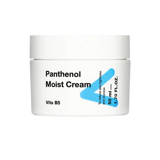 TIA’M Panthenol Moist Cream – beruhigende Feuchtigkeitscreme mit Panthenol für gestärkte, hydratisierte Haut, Produktfoto bei Chic & Glow.