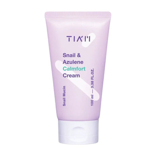 TIA’M Snail & Azulene Calmfort Cream – beruhigende Repair‑Creme mit Snail & Azulene für empfindliche, gereizte Haut, Produktfoto bei Chic & Glow.