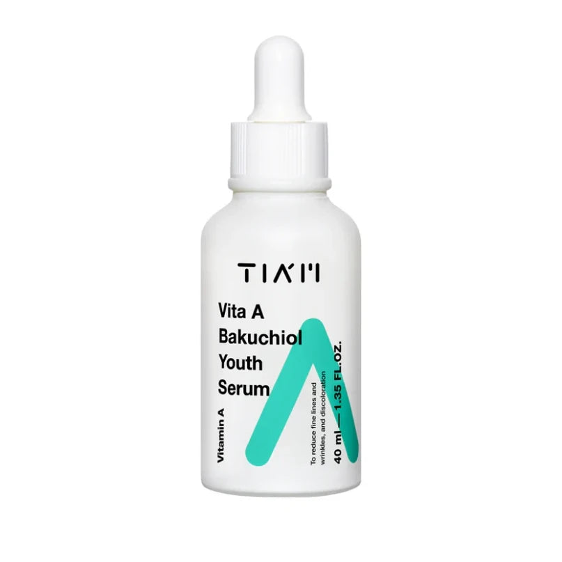 TIA’M Vita A Bakuchiol Youth Serum – sanftes Retinal‑ & Bakuchiol‑Anti‑Aging‑Serum für glattere, straffere Haut, Produktfoto bei Chic & Glow.